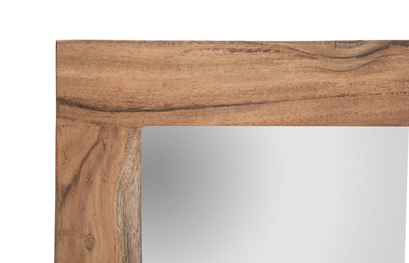 Oglinda decorativa Mauro Ferretti Mumbai  90X2,5X75, Lemn de salcam nilotic, cm, Maro/Negru