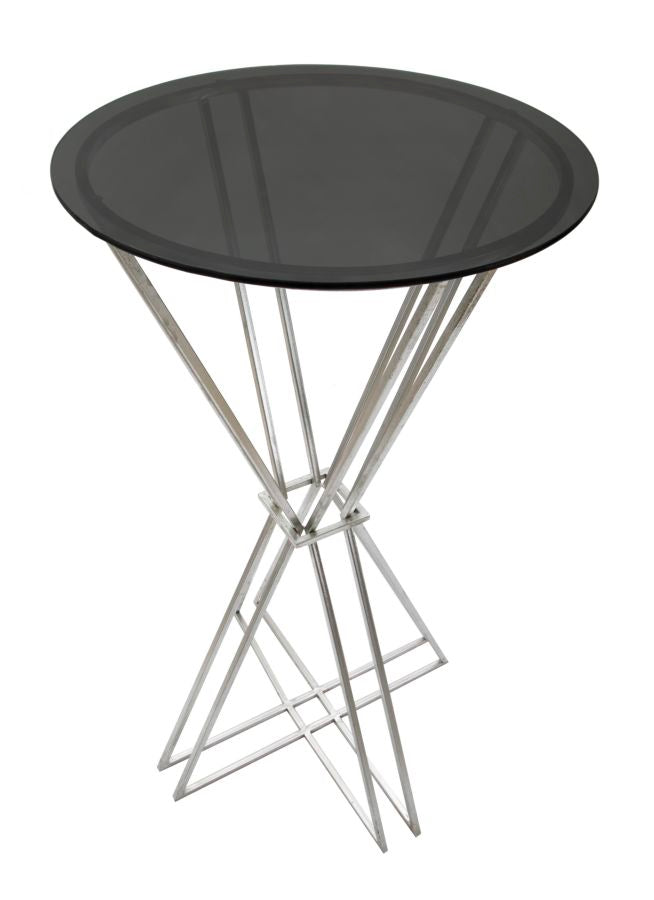 Masa Bar Mauro Ferretti Oslo  Ø 60X105 cm,  Argintiu/ Negru