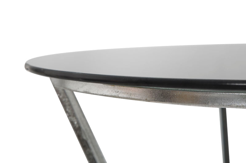 Masa Bar Mauro Ferretti Oslo  Ø 60X105 cm,  Argintiu/ Negru