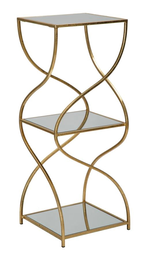 Masuta Mauro Ferretti Twisty Square  30X30X80 cm, Auriu