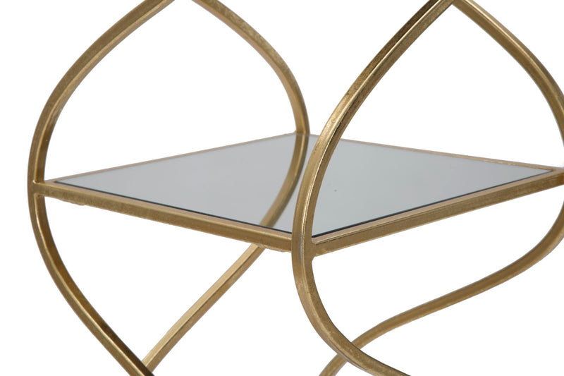 Masuta Mauro Ferretti Twisty Square  30X30X80 cm, Auriu
