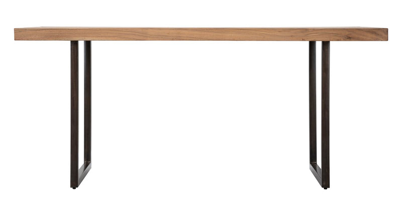 Masa Dining Mauro Ferretti Mumbai 175X90X77, Lemn de salcam nilotic, Maro/Negru