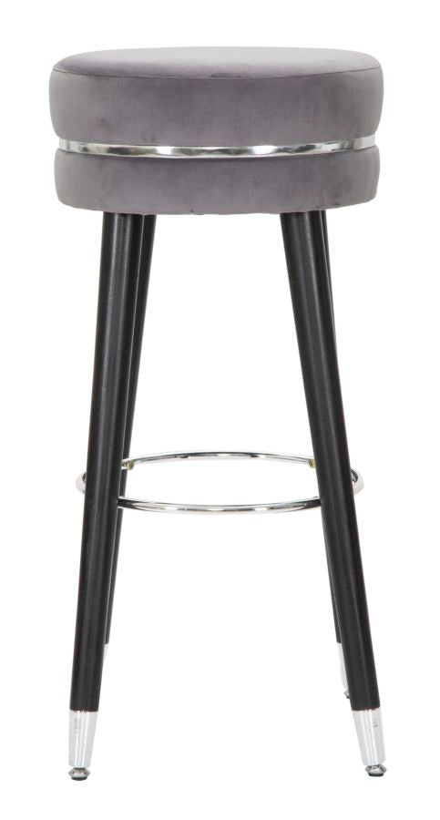 Scaun Bar Mauro Ferretti Paris Grigio/Silver  Ø 35X74 cm, Gri/ Negru/ Argintiu