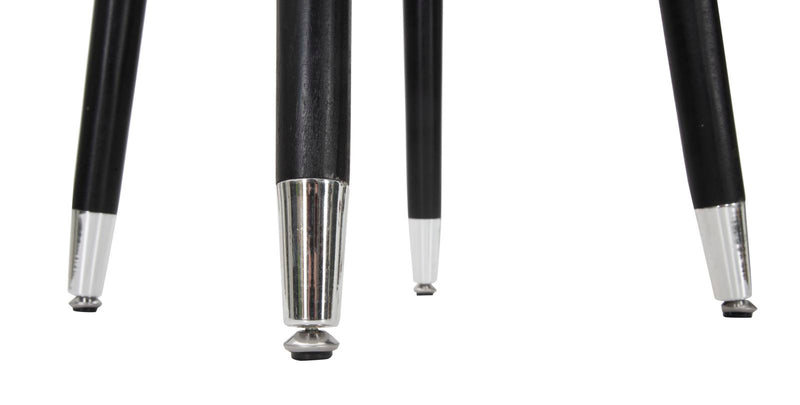 Scaun Bar Mauro Ferretti Paris Grigio/Silver  Ø 35X74 cm, Gri/ Negru/ Argintiu