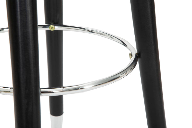 Scaun Bar Mauro Ferretti Paris Grigio/Silver  Ø 35X74 cm, Gri/ Negru/ Argintiu