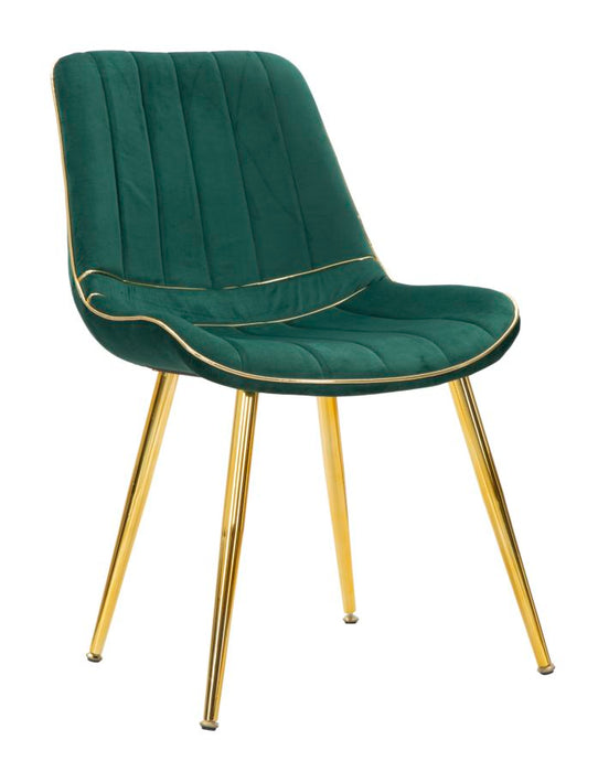 Set 2 Scaune Paris Verde/Gold, Set 2 Piese,  51X59X79 cm, Verde / Auriu