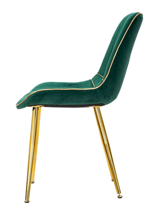 Set 2 Scaune Paris Verde/Gold, Set 2 Piese,  51X59X79 cm, Verde / Auriu