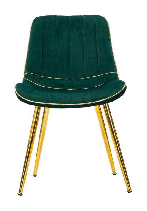 Set 2 Scaune Paris Verde/Gold, Set 2 Piese,  51X59X79 cm, Verde / Auriu