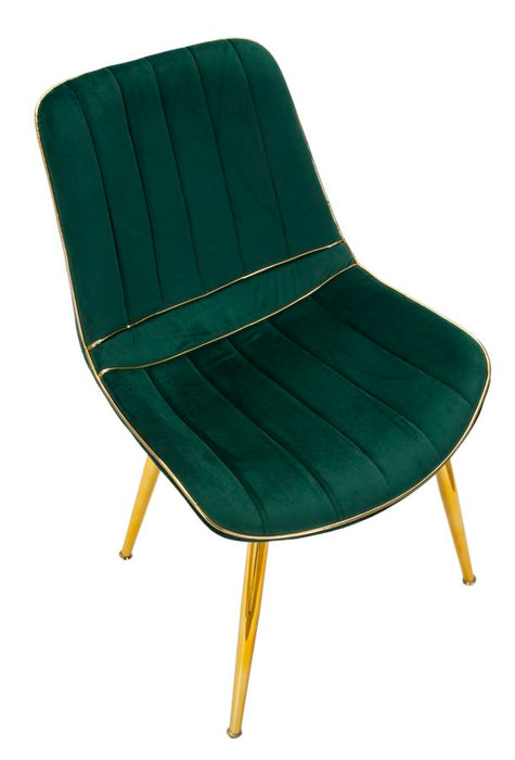 Set 2 Scaune Paris Verde/Gold, Set 2 Piese,  51X59X79 cm, Verde / Auriu