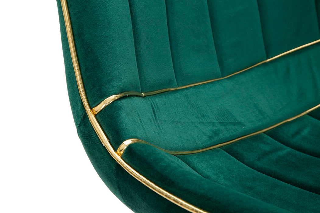 Set 2 Scaune Paris Verde/Gold, Set 2 Piese,  51X59X79 cm, Verde / Auriu