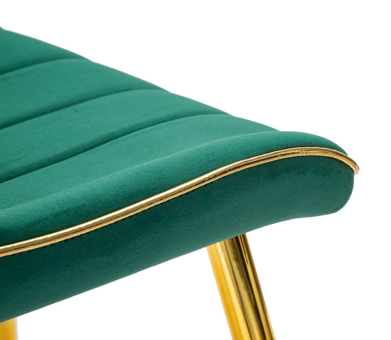 Set 2 Scaune Paris Verde/Gold, Set 2 Piese,  51X59X79 cm, Verde / Auriu