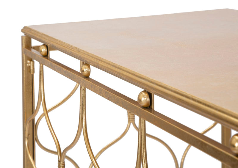 Consola Mauro Ferretti Arab 96, 5X41X78 cm, Auriu