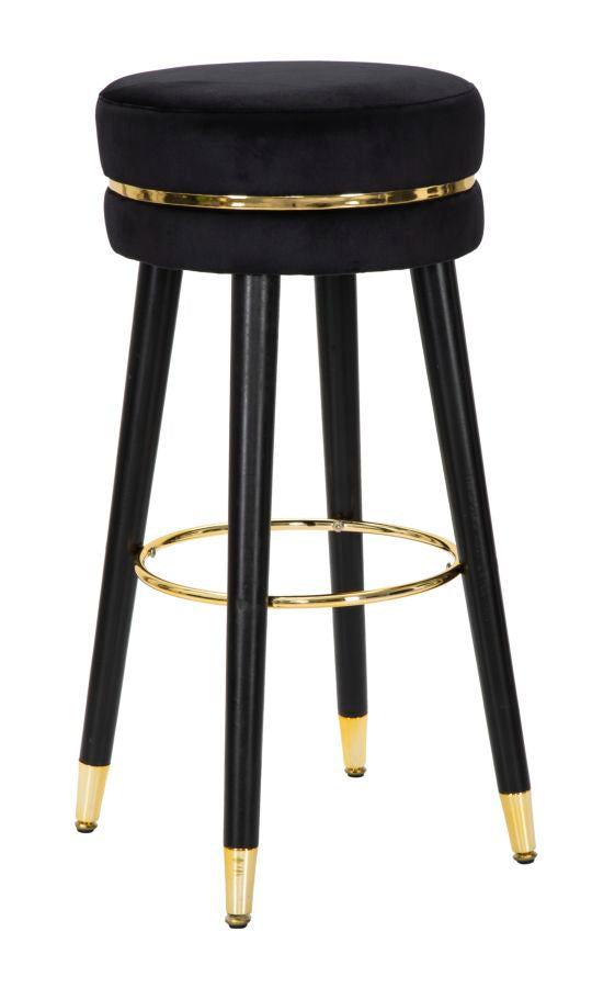 Scaun Bar Mauro Ferretti  Paris Nero/Gold  Ø 35X74 cm, Negru/ Auriu