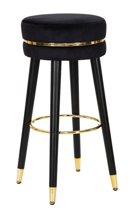 Scaun Bar Mauro Ferretti  Paris Nero/Gold  Ø 35X74 cm, Negru/ Auriu