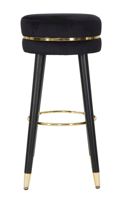 Scaun Bar Mauro Ferretti  Paris Nero/Gold  Ø 35X74 cm, Negru/ Auriu