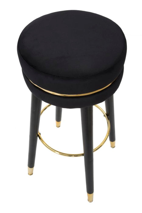 Scaun Bar Mauro Ferretti  Paris Nero/Gold  Ø 35X74 cm, Negru/ Auriu