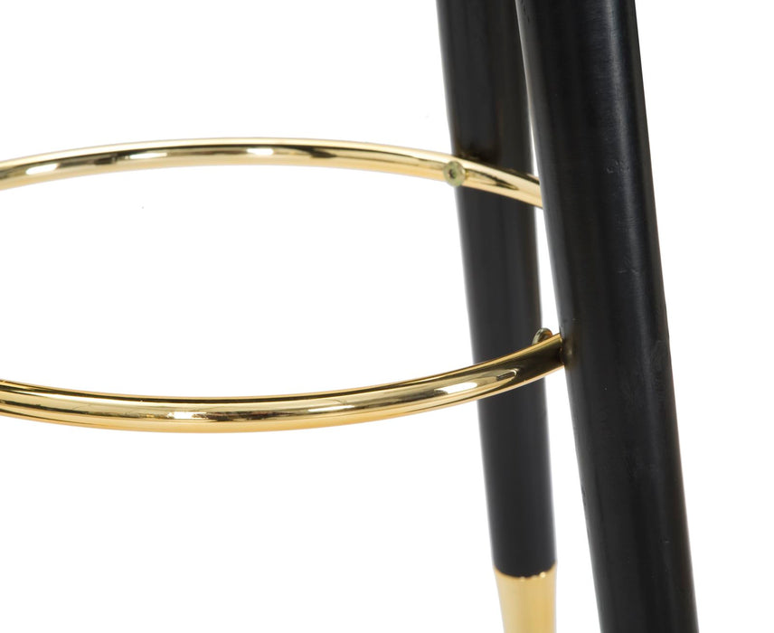 Scaun Bar Mauro Ferretti  Paris Nero/Gold  Ø 35X74 cm, Negru/ Auriu