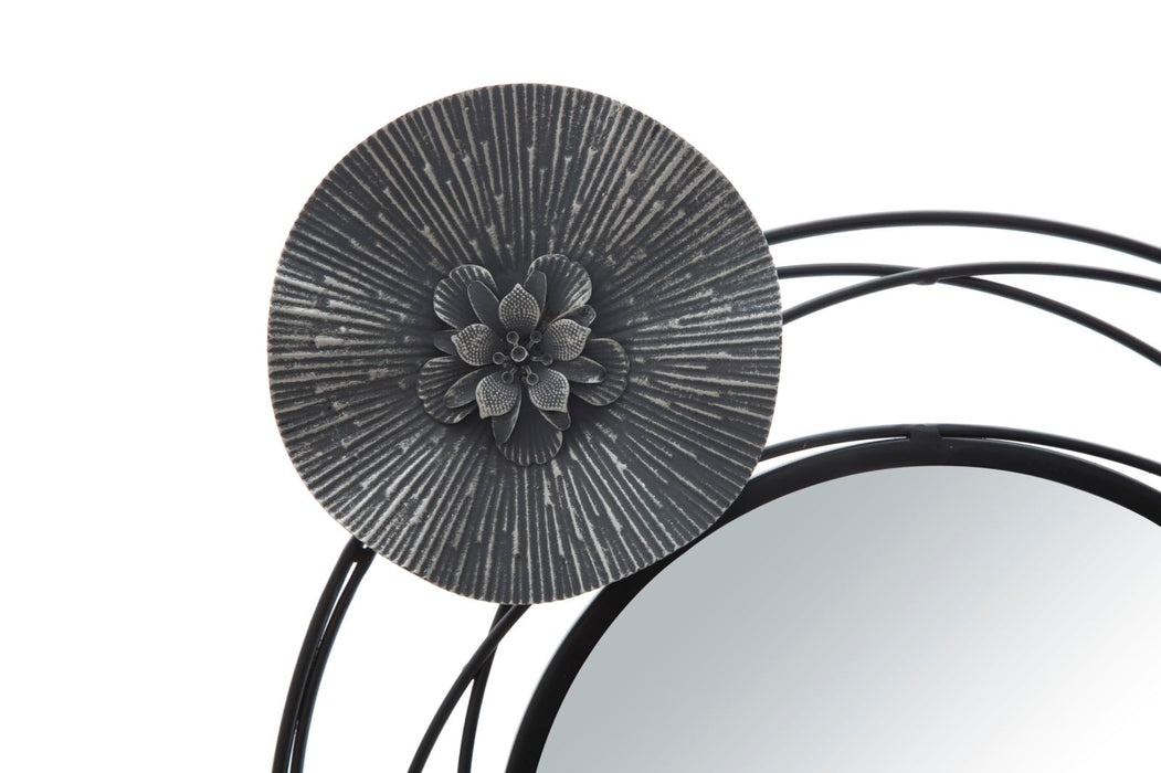 Decoratiune de Perete Mauro Ferretti With Mirrors Dark Round  117X5,5X49 cm, Negru/ Gri