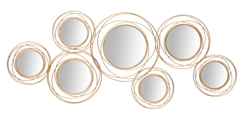 Decoratiune de Perete Mauro Ferretti With Mirrors Auriu Round 124, 5X4X53, 5 cm, Auriu
