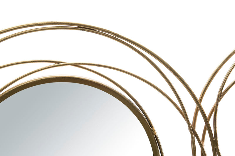Decoratiune de Perete Mauro Ferretti With Mirrors Auriu Round 124, 5X4X53, 5 cm, Auriu