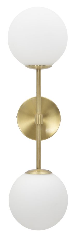 Aplica de Perete Mauro Ferretti Glamy Doppia  15X21X55 cm, Auriu/Alb
