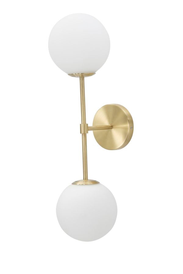 Aplica de Perete Mauro Ferretti Glamy Doppia  15X21X55 cm, Auriu/Alb