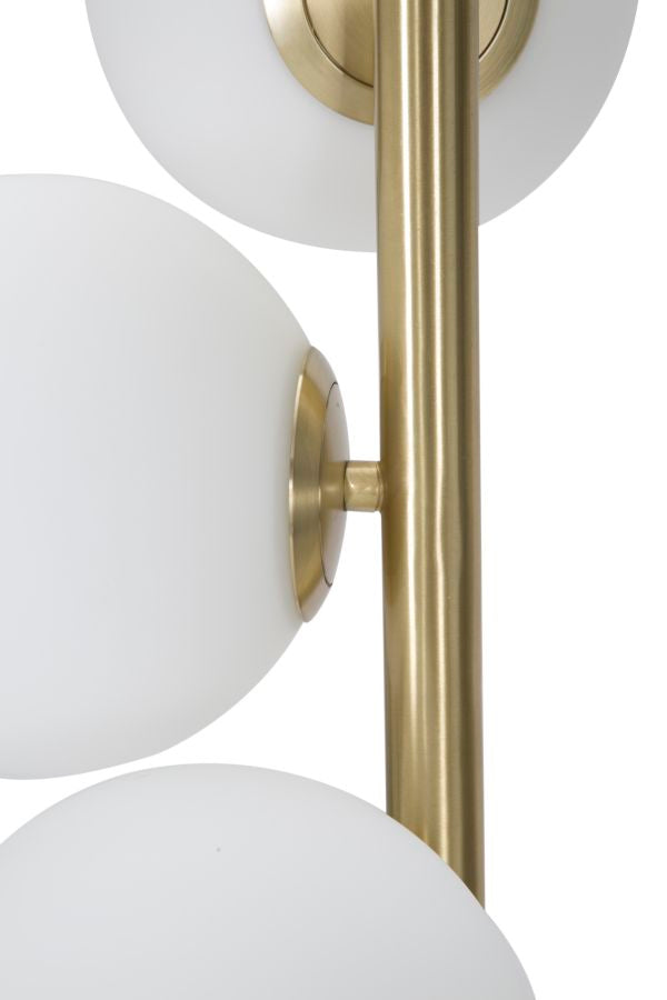 Lampadar Mauro Ferretti Glamy Dark  Ø 30X160 cm, Auriu/Alb/Negru