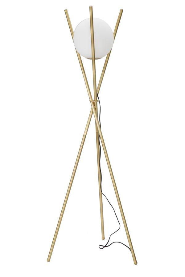 Lampadar Mauro Ferretti  Glamy X  Ø 55X155 cm, Auriu/Alb