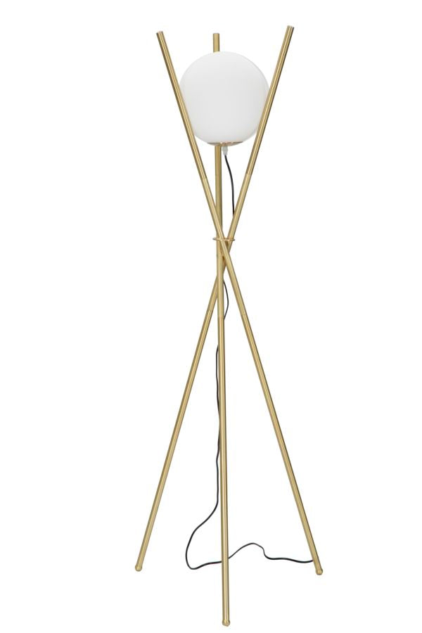 Lampadar Mauro Ferretti  Glamy X  Ø 55X155 cm, Auriu/Alb