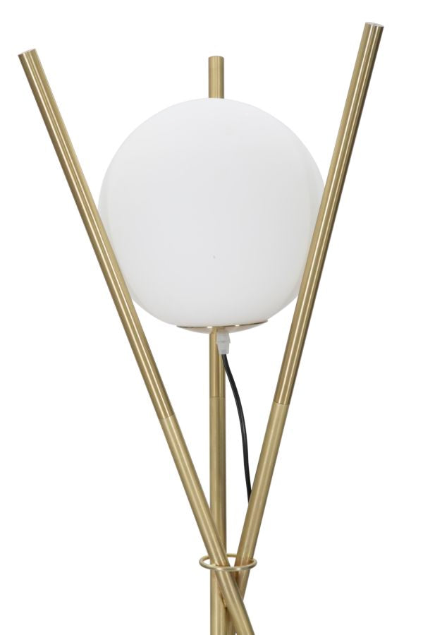 Lampadar Mauro Ferretti  Glamy X  Ø 55X155 cm, Auriu/Alb