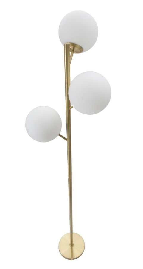 Lampadar Mauro Ferretti  Glamy 3 Luci, E14,  Ø 36X190 cm, Auriu/Alb,