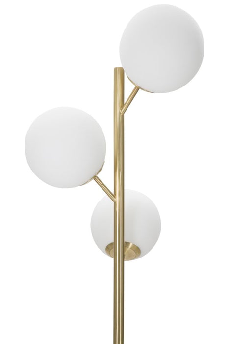 Lampadar Mauro Ferretti  Glamy 3 Luci, E14,  Ø 36X190 cm, Auriu/Alb,