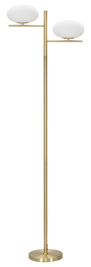 Lampadar Mauro Ferretti  Oval Glamy  51X24X180 cm, Auriu/Alb