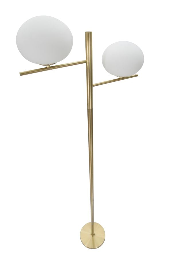 Lampadar Mauro Ferretti  Oval Glamy  51X24X180 cm, Auriu/Alb