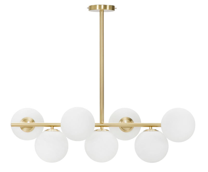 Lustra Mauro Ferretti Glamy 7 Luci  81X30X74 cm, Auriu/Alb