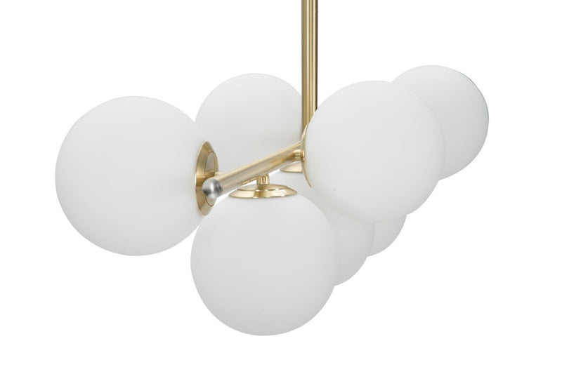 Lustra Mauro Ferretti Glamy 7 Luci  81X30X74 cm, Auriu/Alb