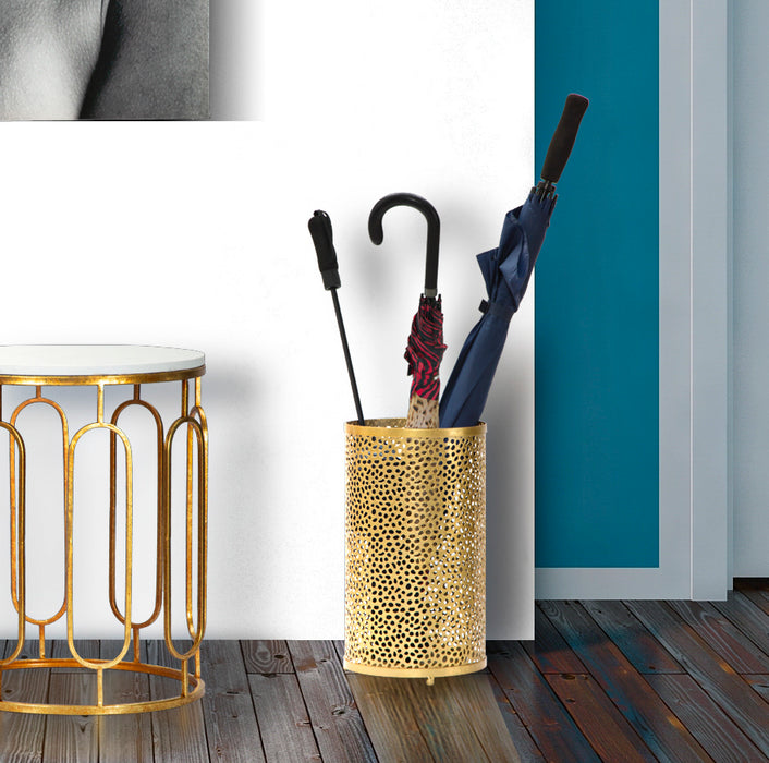 Suport Umbrele Mauro Ferretti Holes Glam  Ø 24X43 cm, Auriu