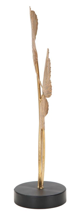 Decoratiune Mauro Ferretti Foglie  24,5X10,5X40,5  cm, Auriu