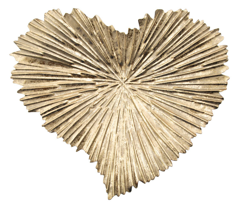 Platou decorativ Mauro Ferretti Tray Heart  29X5X25  cm, Auriu