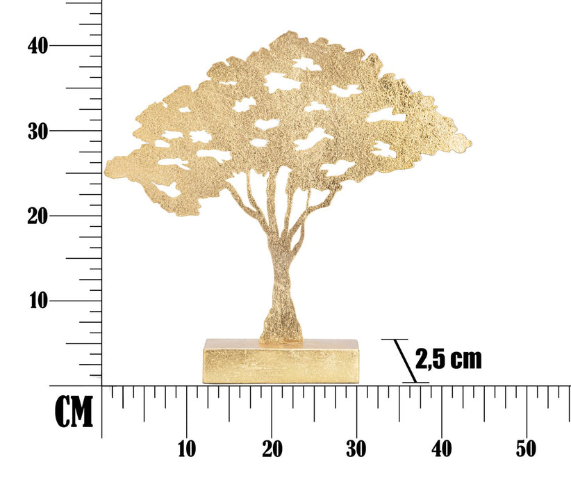 Decoratiune Mauro Ferretti Leaf Tree Plan  43,5X8X41,5  cm, Auriu