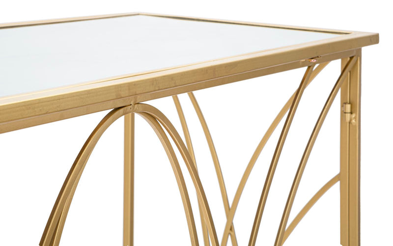 Consola Mauro Ferretti Exy  120X40X80  cm, Auriu/Argintiu