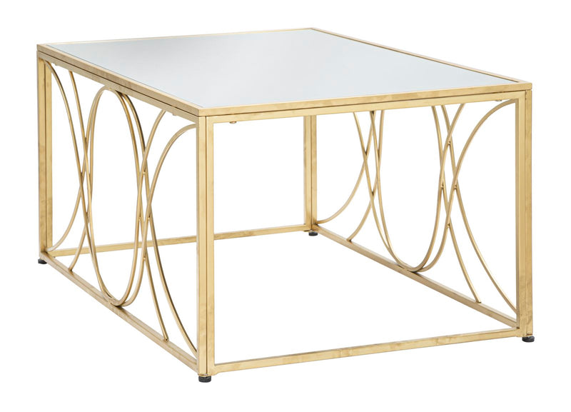 Masuta Cafea Mauro Ferretti Exy 90X60X45 cm, Auriu/Argintiu