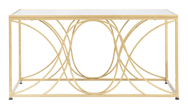 Masuta Cafea Mauro Ferretti Exy 90X60X45 cm, Auriu/Argintiu