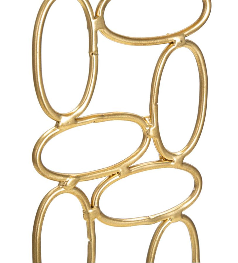 Suport Lumanare Mauro Ferretti Bubbles  10X10X27  cm, Auriu/Alb