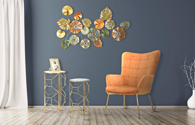 Decoratiune de Perete Mauro Ferretti Leaf  117X7X74 cm, Multicolor