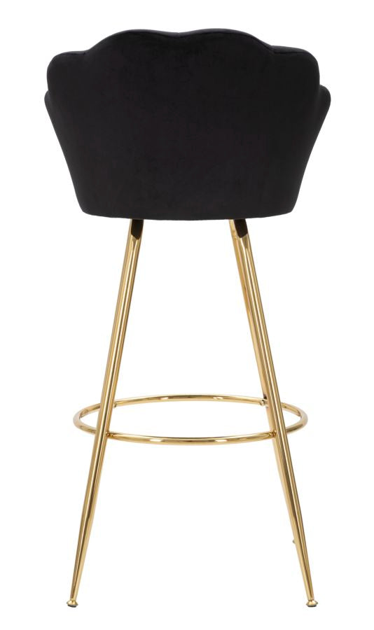 Scaun Bar Mauro Ferretti Vienna Nero  55X53X110 cm, Negru/ Auriu