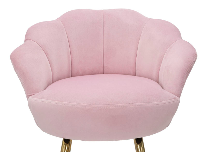 Scaun Bar Mauro Ferretti Vienna Rosa  55X53X110 cm, Roz / Auriu