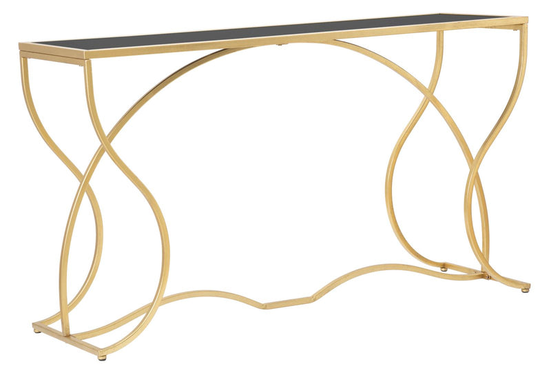 Consola Mauro Ferretti Sunshine  130X40X75 cm, Auriu/Negru