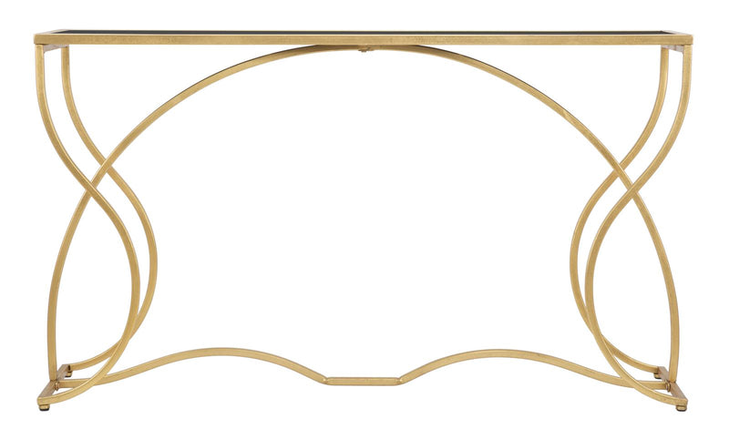 Consola Mauro Ferretti Sunshine  130X40X75 cm, Auriu/Negru