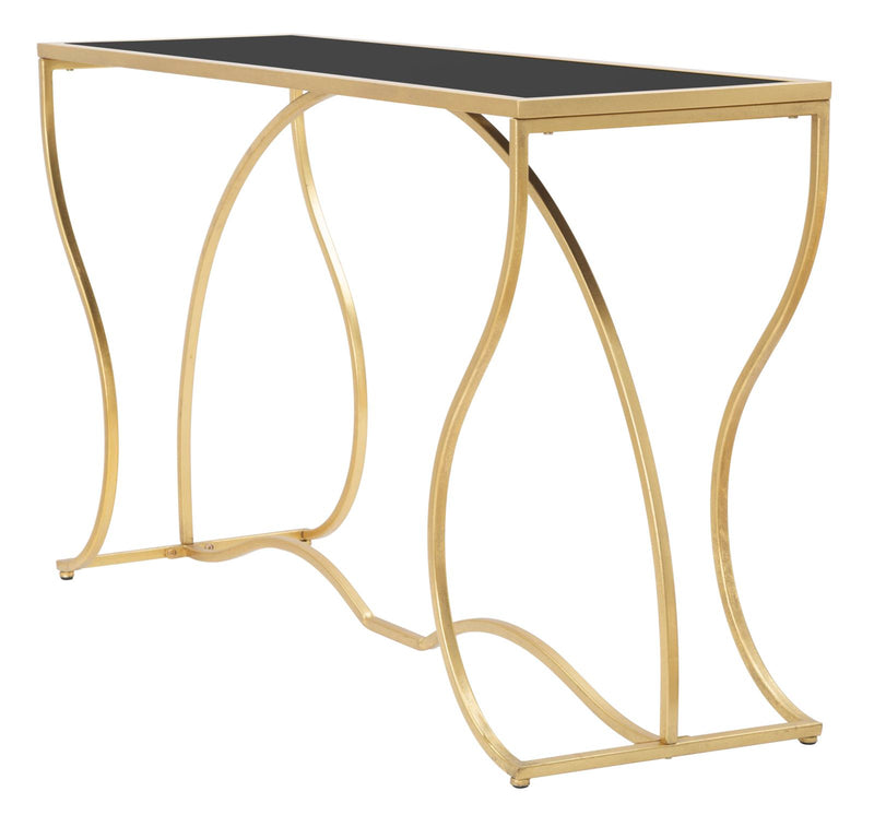 Consola Mauro Ferretti Sunshine  130X40X75 cm, Auriu/Negru